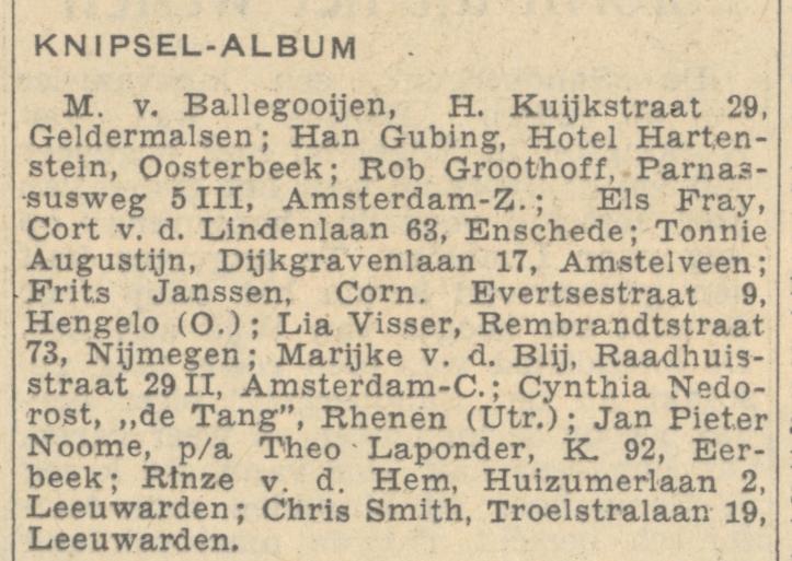 Cort van der Linden 63 Els Fray krantenbericht 5-12-1949.jpg