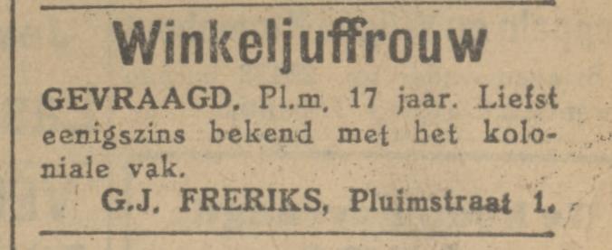 Pluimstraat 1 G.J. Freriks advertentie Tubantia 27-2-1928.jpg