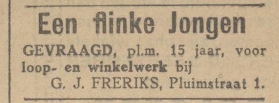 Pluimstraat 1 G.J. Freriks advertentie Tubantia 2-9-1927.jpg