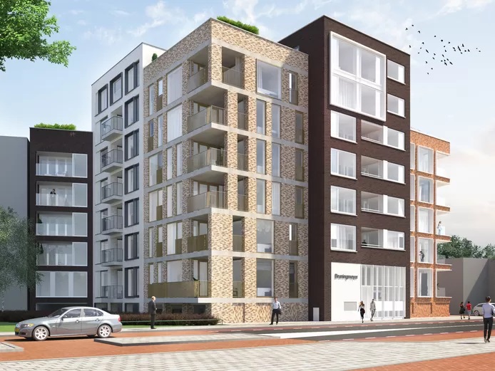 Volgend jaar na de bouwvak staan er 43 appartementen op de hoek van de Niermansgang en de Molenstraat in de Enschedese binnenstad.jpg