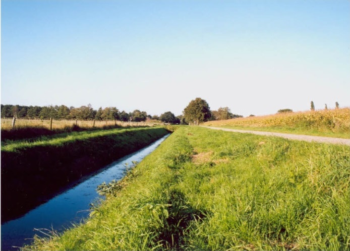 Usselermarkeweg Bruninksbeek naast de Usselermarkeweg tussen de weilanden. 2000.jpg