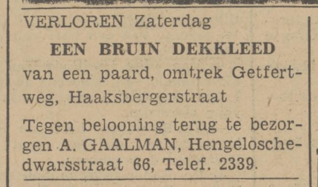 Hengeloschedwarsstraat 66 A. Gaalman advertentie Tubantia 26-10-1942.jpg