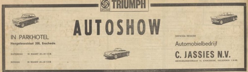 Hengelosestraat 74 Automobielbedrijf C. Jassies N.V. advertentie Tubantia 28-3-1969.jpg