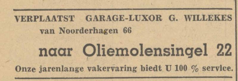 Oliemolensingel 22 Garage Luxor G. Willekes advertentie Tubantia 30-11-1948.jpg