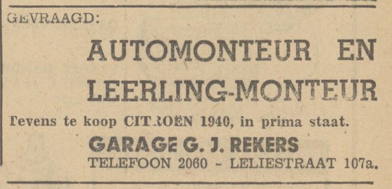 Leliestraat 107a Garage G.J. Rekers advertentie Tubantia 30-11-1948.jpg