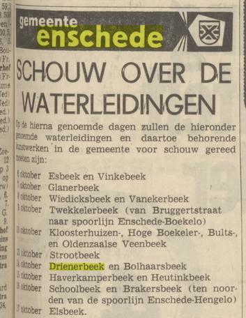 Drienerbeek schouw door Gemeente Enschede krantenbericht Tubantia 18-9-1969.jpg