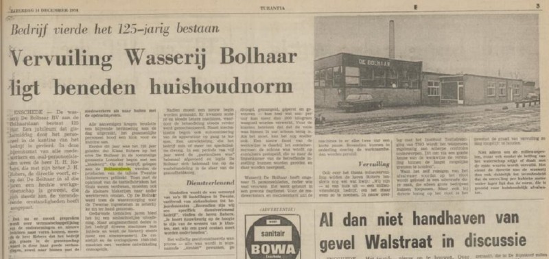 Bolhaarsbeek Wasserij Bolhaar krantenbericht Tubantia 14-12-1974.jpg