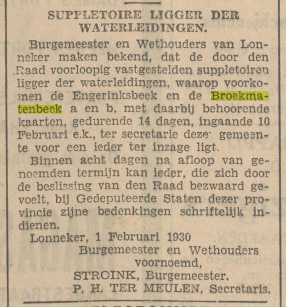 Broekmatenbeek krantenbericht Tubantia 3-2-1930.jpg