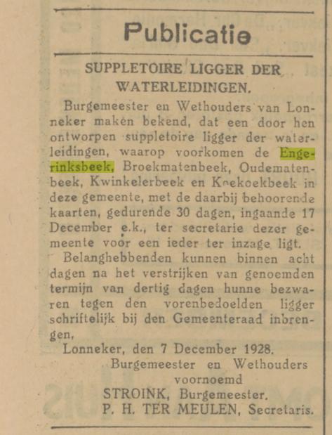 Engerinksbeek krantenbericht Tubantia 8-12-1928.jpg
