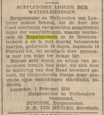 Engerinksbeek krantenbericht Tubantia 3-2-1930.jpg
