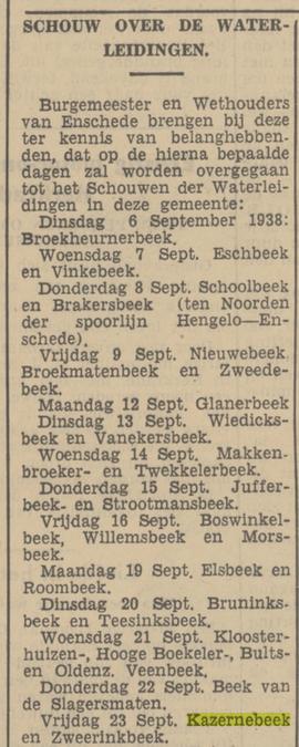 Kazernebeek krantenbericht Tubantia 19-8-1938.jpg