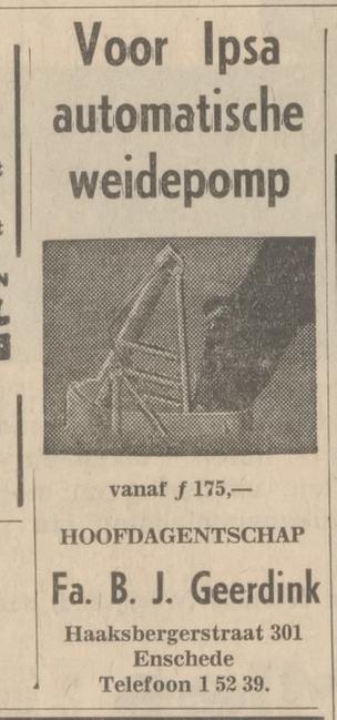 Haaksbergerstraat 301 B.J. Geerdink advertentie Tubantia 3-6-1966.jpg