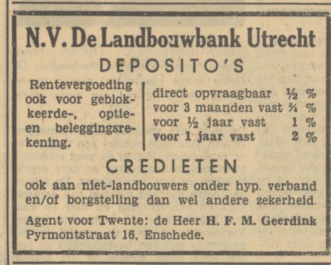Pyrmontstraat 16 H.F.M. Geerdink advertentie Tubantia 14-10-1950.jpg