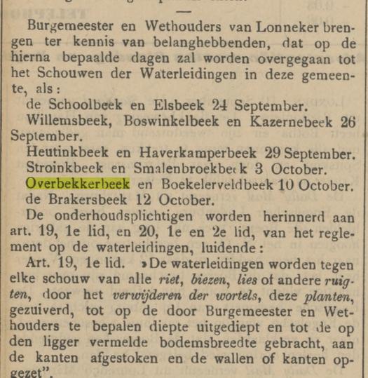 Overbekkerbeek schouw waterleiding krantenbericht Tubantia 12-9-1900.jpg