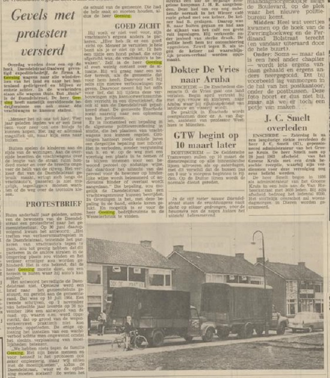 Daalweg 92 hoek Daendelstraat Expeditiebedrijf Geesing krantenbericht Tubantia 7-3-1966 (2.jpg
