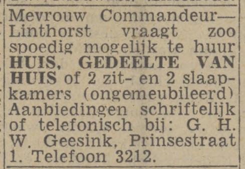 Prinsestraat 1 G.H.W. Geesink advertentie Twentsch nieuwsblad 9-6-1943.jpg