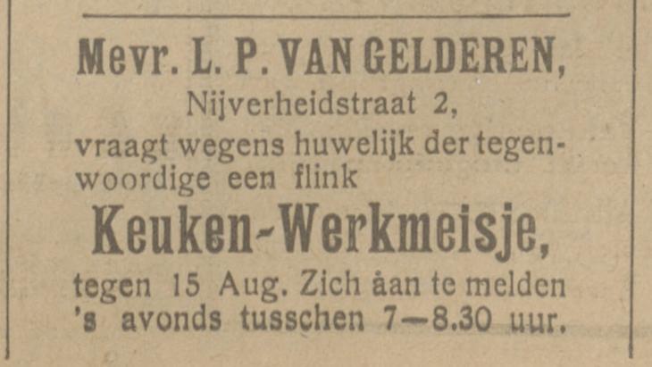 Nijverheidstraat 2 L.P. van Gelderen advertentie Tubantia 20-5-1924.jpg