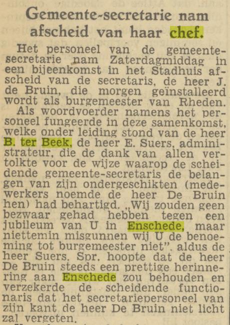 B. ter Beek chef afd. gem. secr. krantenbericht Tubantia 9-1-1950.jpg
