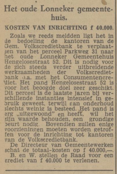 Hengelosestraat 52 Gem. Volkscredietbank krantenbericht Tubantia 26-2-1948.jpg