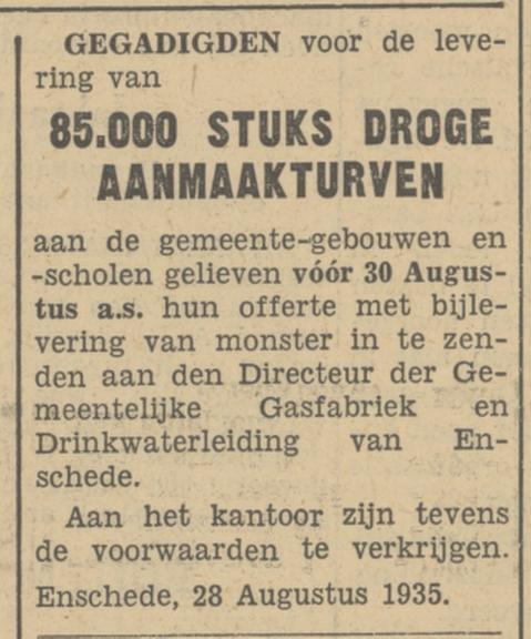 Directeur Gem. Gasfabriek en Drinkwaterleiding advertentie Tubantia 28-8-1935.jpg