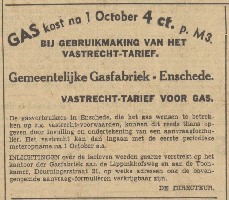 Deurningerstraat 21 Toonkamer Gemeentelijke Gasfabriek advertentie Tubantia 14-9-1935.jpg