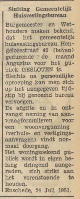 Hengelosestraat 40 Gemeentelijk Huisvestingsbureau advertentie Tubantia 27-7-1951.jpg