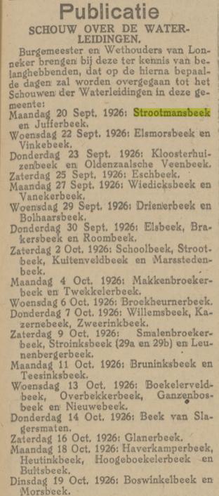 Strootmansbeek krantenbericht Tubantia 15-9-1926.jpg