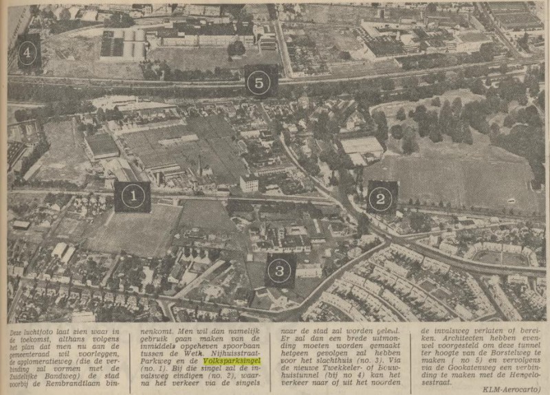 Volksparksingel luchtfoto eindpunt invalsweg krantenfotoTubantia 12-6-1972.jpg
