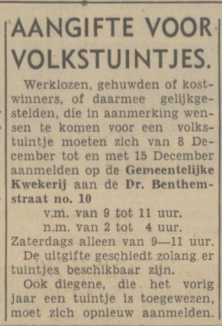 Dr. Benthemstraat 10 Gem. Kwekerij  advertentie Tubantia 7-12-1939.jpg