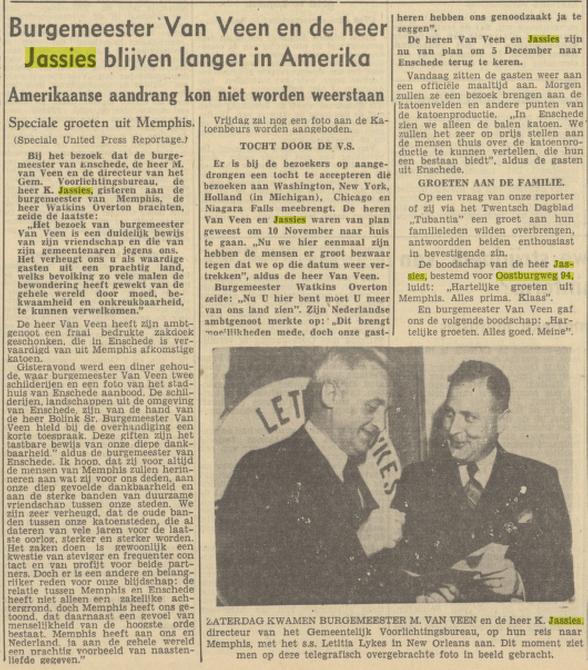 Oostburgweg 94 K. Jassies krantenbericht Tubantia 1-11-1949.jpg