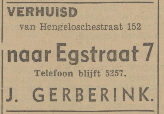 Egstraat 7 J. Gerberink advertentie Tubantia 28-12-1940.jpg