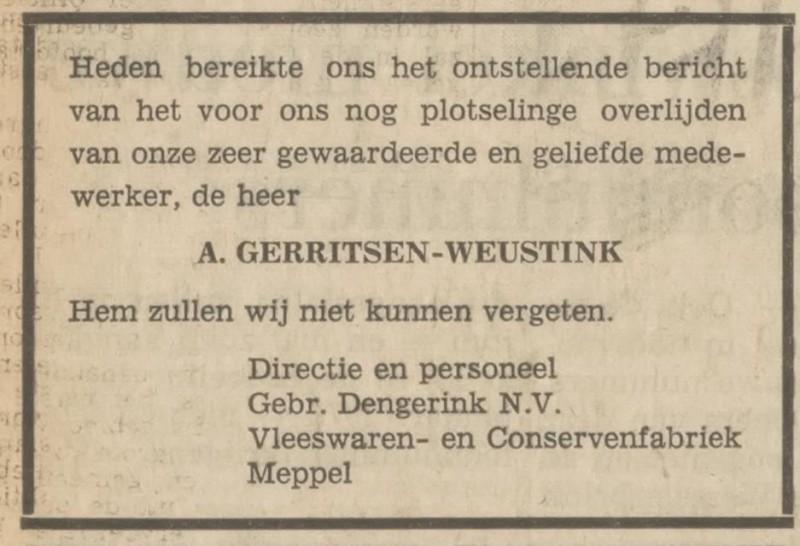 A. Gerritsen Weustink overlijdensadvertentie Tubantia 9-4-1970.jpg