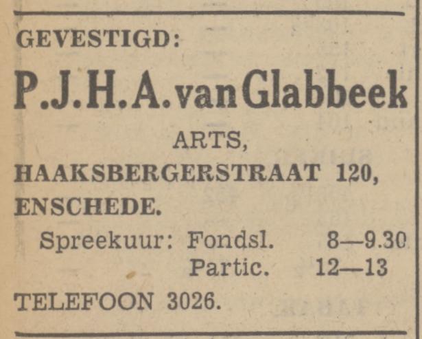 Haaksbergerstraat 120 P.J.H.A. van Glabbeek advertentie Tubantia 23-9-1938.jpg