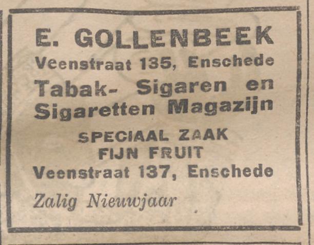 Veenstraat 135-137 E. Gollenbeek advertentie 2-10-1931.jpg