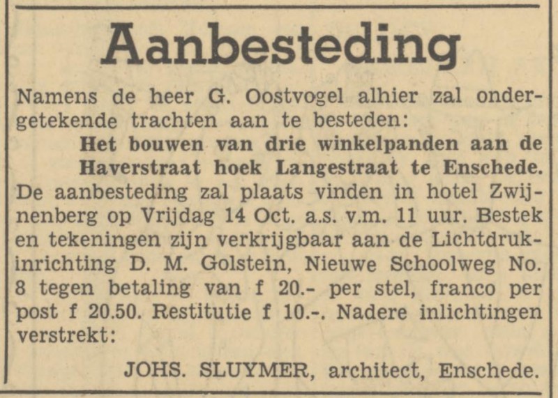 Nieuwe Schoolweg 8 D.M. Golstein Lichtdrukinrichting advertentie Tubantia 30-9-1949.jpg