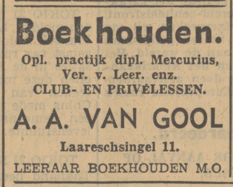 Laaressingel 11 A.A. van Gool advertentie Tubantia 21-11-1940.jpg