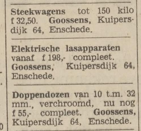Kuipersdijk 64  Goossens advertentie Tubantia 21-10-1968.jpg
