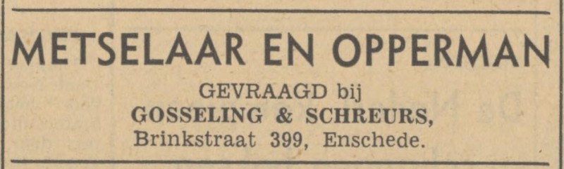 Brinkstraat 399 Gosseling en Schreurs advertentie Tubantia 17-5-1949.jpg