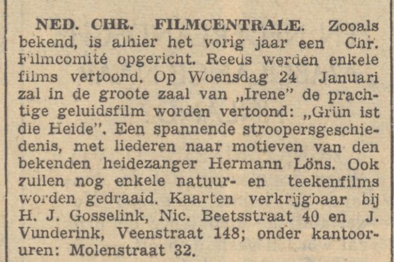 Nicolaas Beetsstraat 40 H.J. Gosselink krantenbericht 17-1-1940.jpg