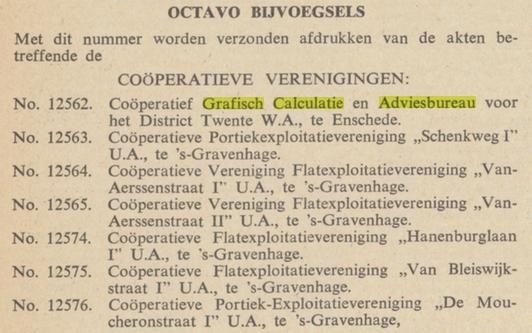Coöperatief Grafisch Calculatie en Adviesbureau voor het District Twente te Enschede. krantenbericht Nederlandsch Staatscourant 23-9-1948.jpg