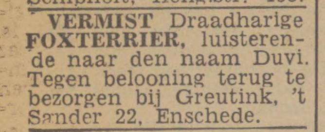 't Sander Greutink advertentie Twentsch nieuwsblad 1-2-1943.jpg