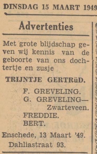 Dahliastraat 93 F. Greveling advertentie Tubantia 15-3-1949.jpg