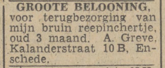 Kalanderstraat 10B  A. Greve advertentie Twentsch nieuwsblad 28-9-1944.jpg