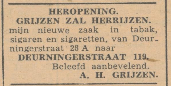 Deurningerstraat 119 A.H. Grijzen advewrtentie Vrije Volk 24-7-1945.jpg