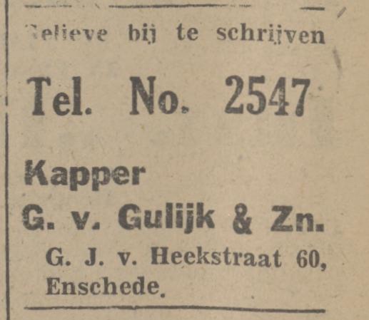 G.J. van Heekstraat 60 G, van Gulijk & Zoon  advertentie Tubantia 20-12-1947.jpg