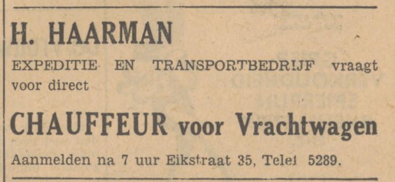 Eikstraat 35 H. Haarman advertentie Tubantia 23-10-1947.jpg