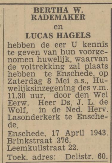 Delistraat 60 Lucas Hagels advertentie Twentsch nieuwsblad 17-4-1943.jpg