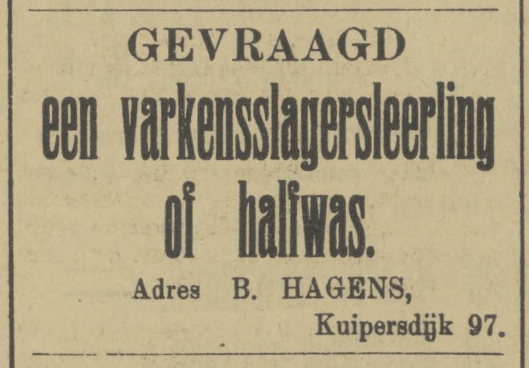 Kuipersdijk 97 B. Hagens advertentie Tubantia 7-4-1924.jpg