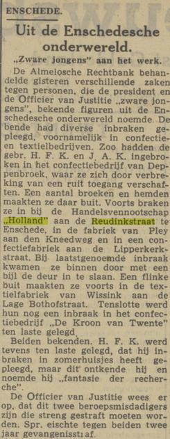 Reudinkstraat Handelsvennootschap Holland krantenbericht Twentsch nieuwsblad 22-7-1943.jpg