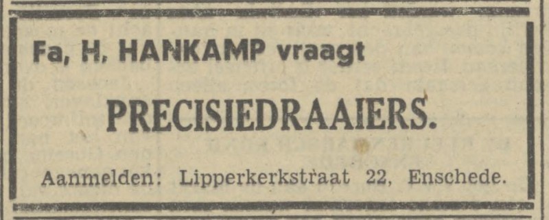 Lipperkerkstraat 22 Fa. H. Hankamp advertentie Tubantia 17-10-1946.jpg